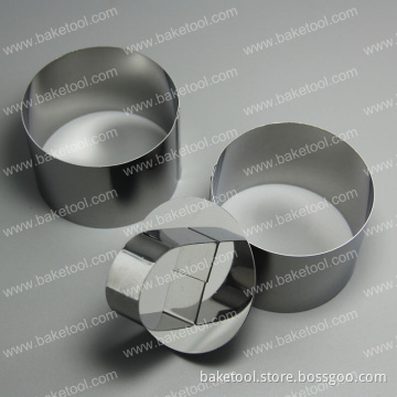 Round Shape Cookie Cutter with a small smoother Set for Cake Decoration